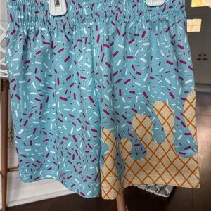 Ice Cream Print Blue Skirt with Sprinkles